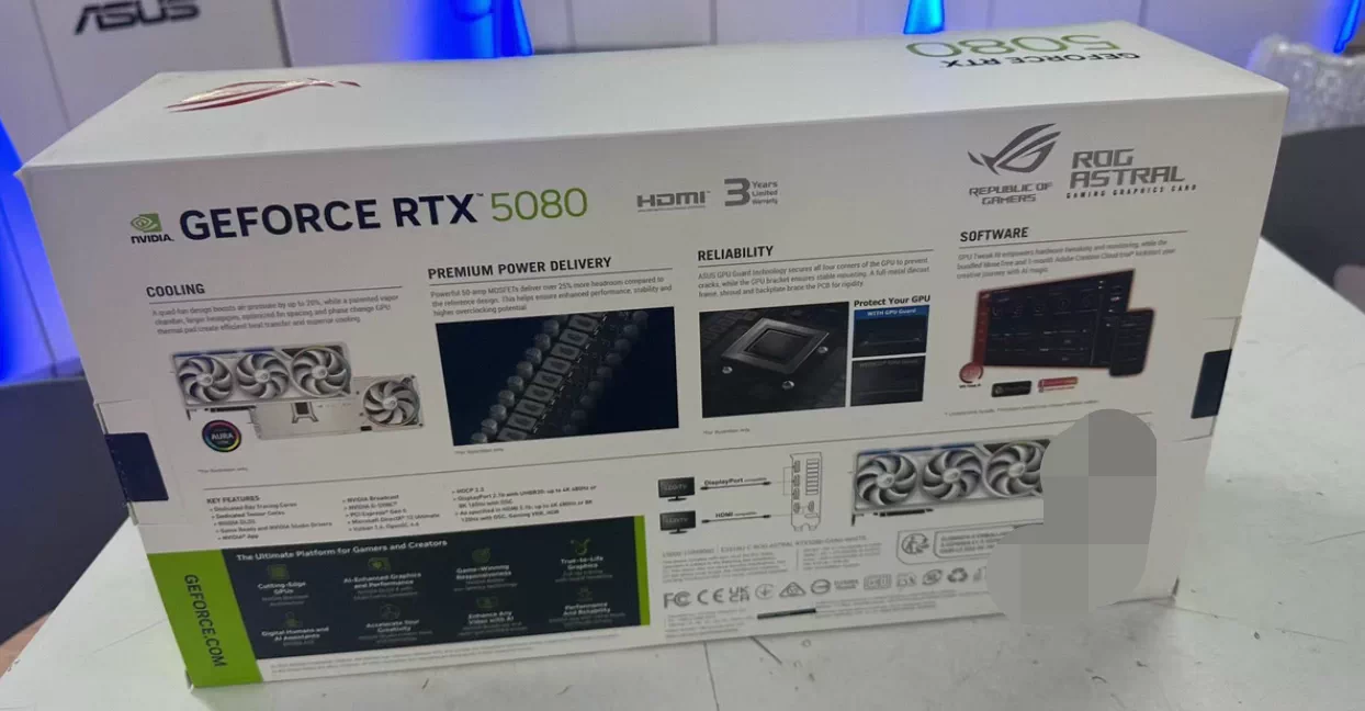 ASUS ROG ASTRAL 5080 16GB WHITE