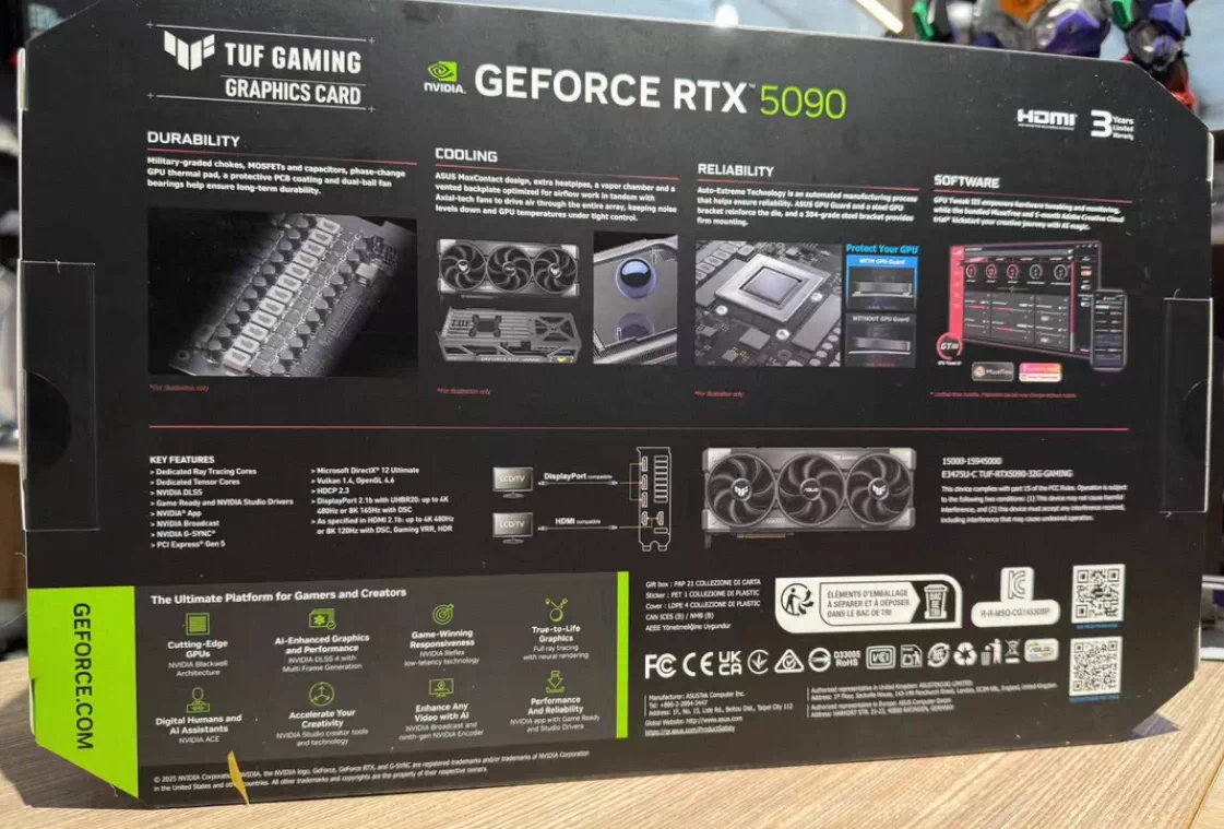 ASUS TUF   GeForce RTX 5090 32GB  OC Edition