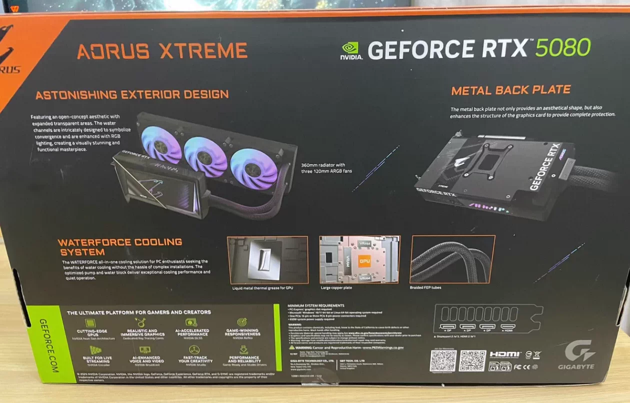 GIGABYTE 5080 XTREME WATERFORCE 16G OC