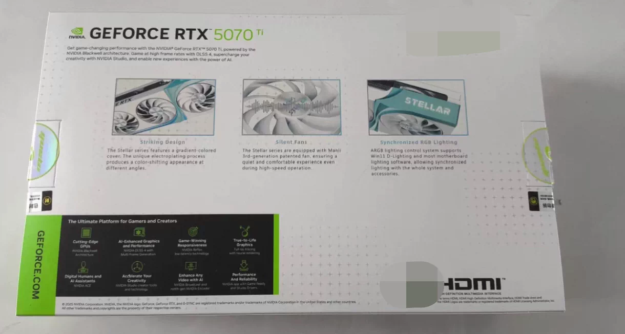 MANLI GeForce RTX 5070 Ti Nebula 16GB