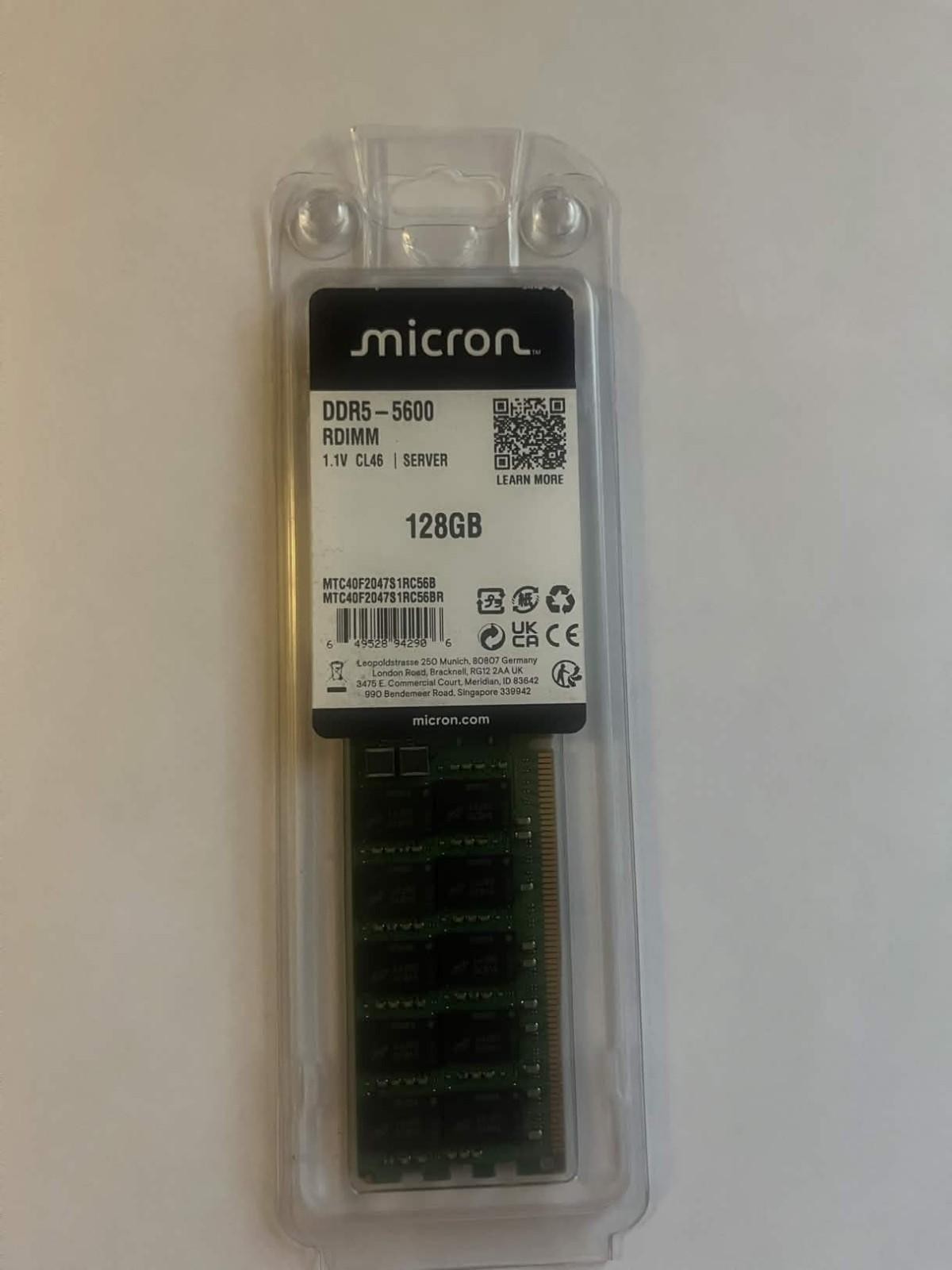 Micron 128GB DDR5-5600 ECC RDIMM