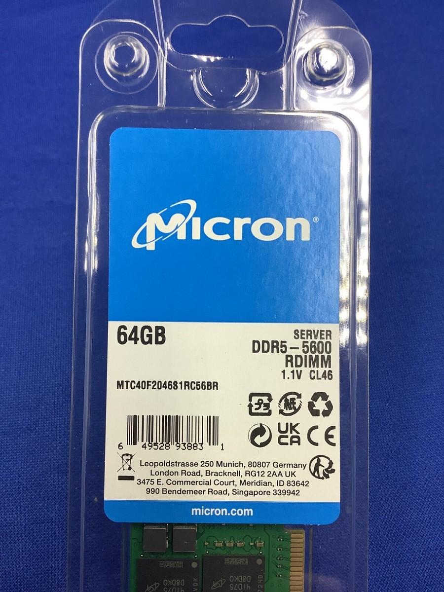 Micron 64GB DDR5-5600 ECC RDIMM