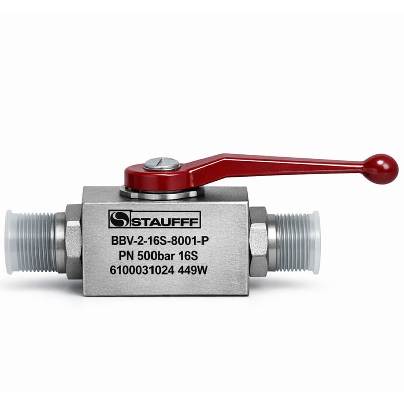 STAUFF Ball Valve BBV-2-16S-8001-P High Pressure Hydraulic Valve up to 500 Bar